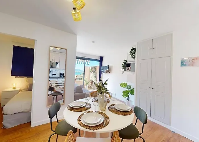 Terrasse Avec Apercu Mer, Piscine, A 200m شقة كان